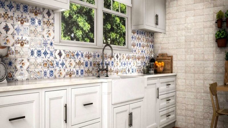 Creative Flower Design Kitchen Wall Tiles